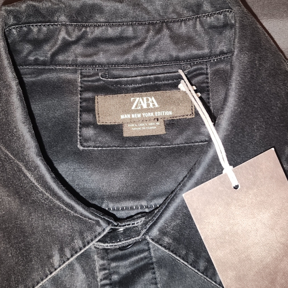 Zara Black Denim Shirt - Picture 5 of 6